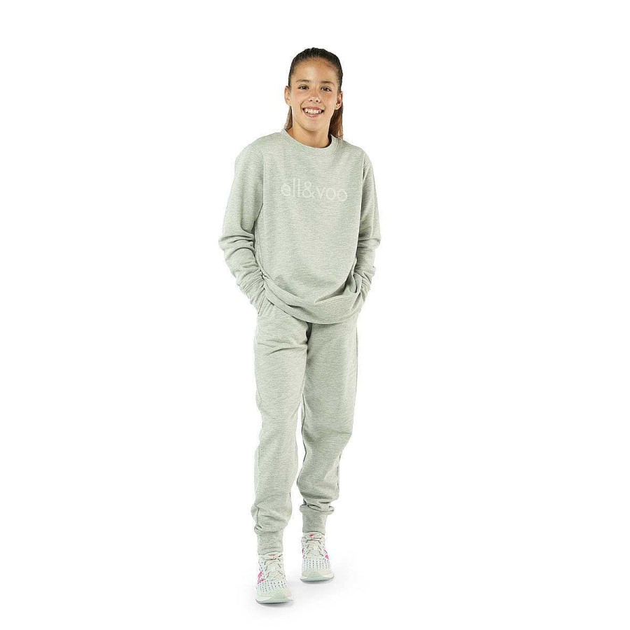 Kids ELL&VOO Hoodies & Sweatshirts | Ell & Voo Girls Gym Class Crew Grey