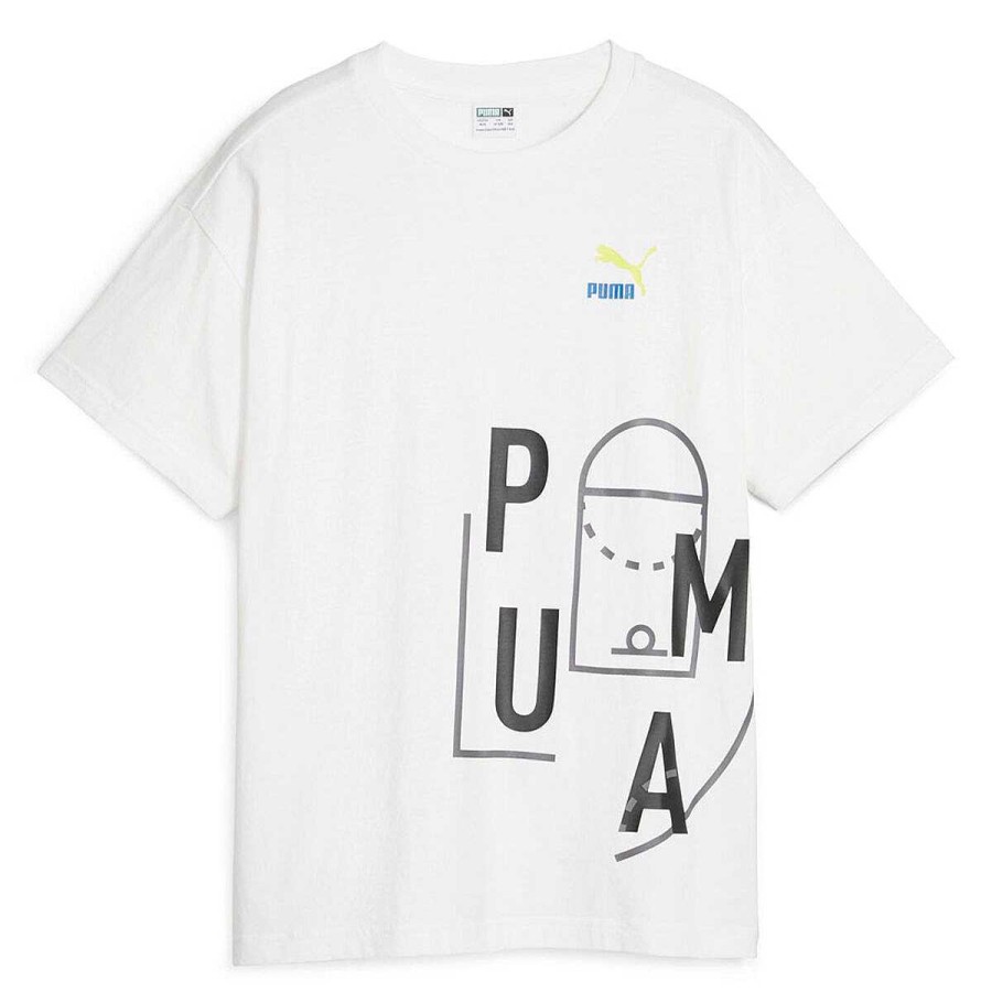 Kids PUMA Tees & Tops | Puma Youth Classics Ftr Baller Logo Tee White