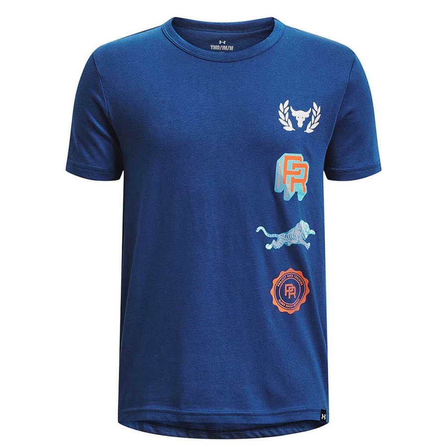 Kids Under Armour Activewear | Under Armour Boys Project Rock Sms Tee Blue