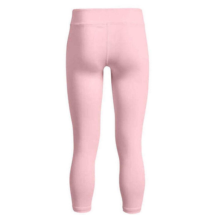 Kids Under Armour Tights | Under Armour Girls Motion Solid Crop Tights Pink