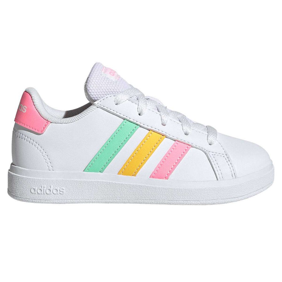 Kids adidas Casual | Adidas Grand Court 2.0 Kids Casual Shoes Us 7 White/Mint