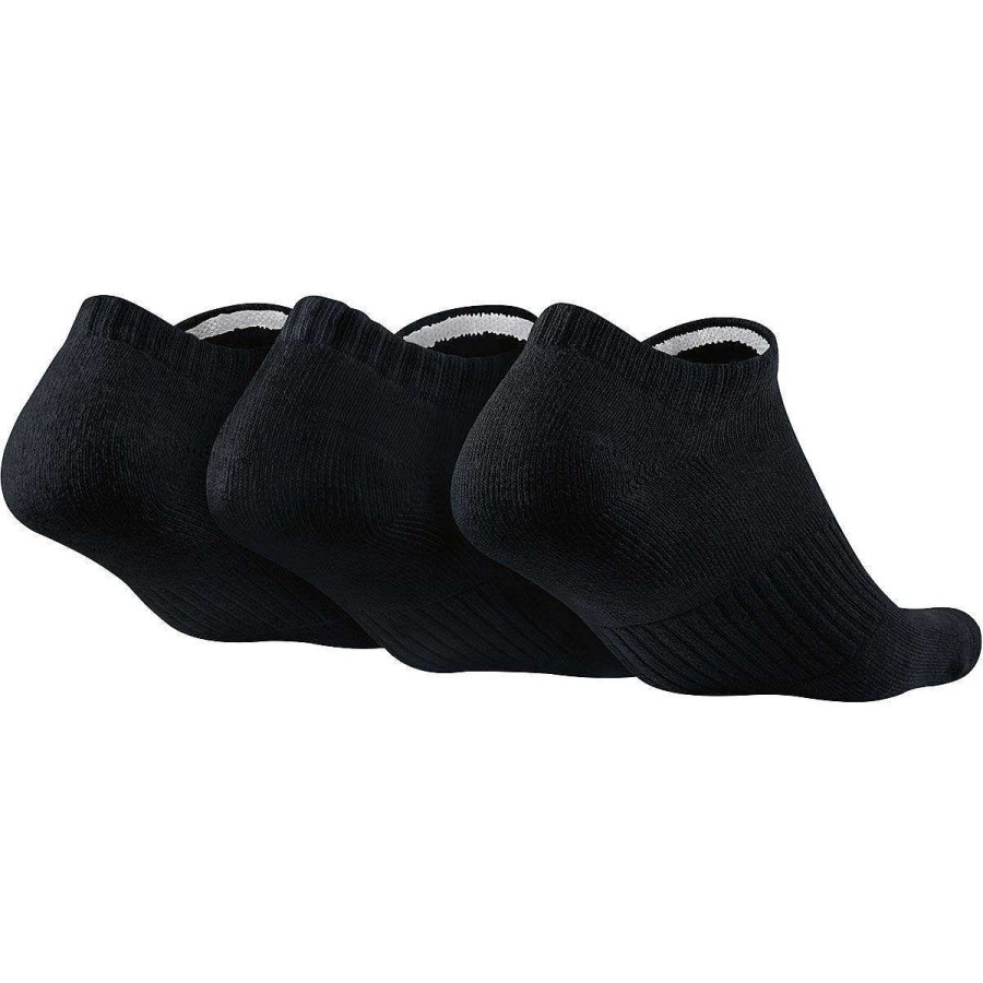 Men Nike Socks | Nike Unisex Cushioned No Show 3 Pack Socks Black