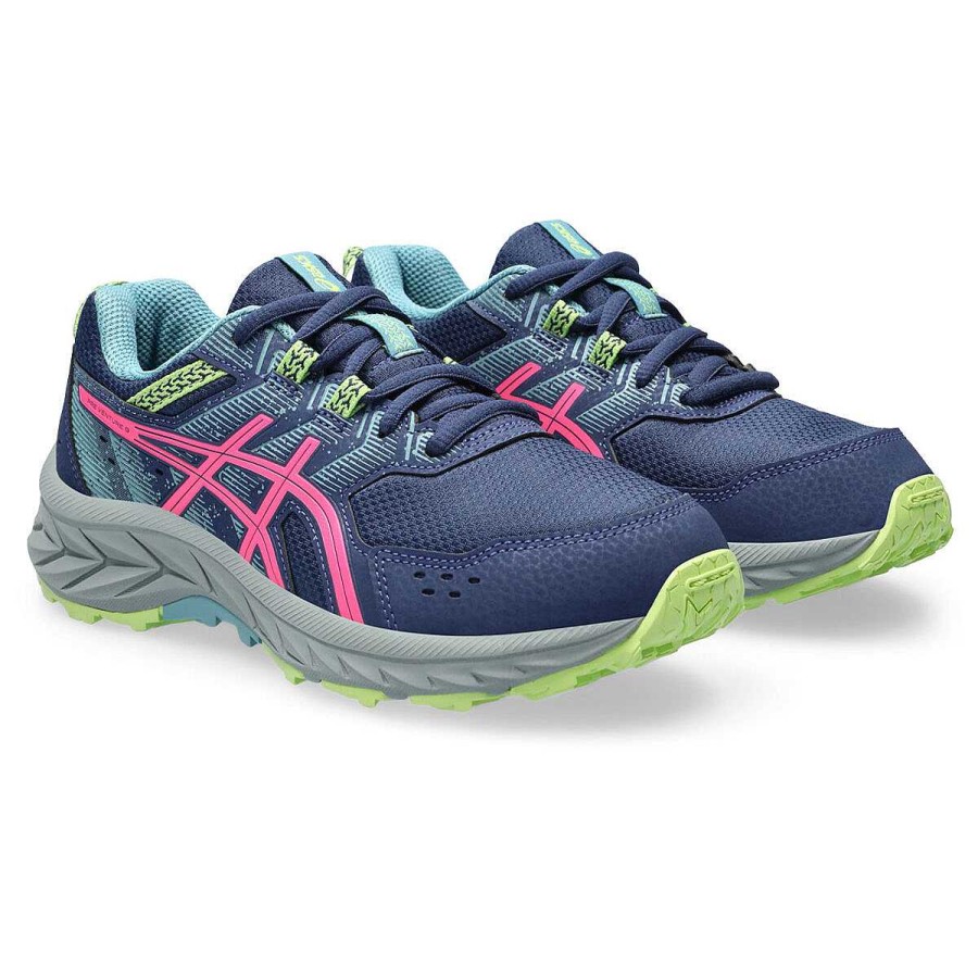 Kids Asics Running | Asics Gel Venture 9 Gs Kids Trail Running Shoes Navy/Yellow