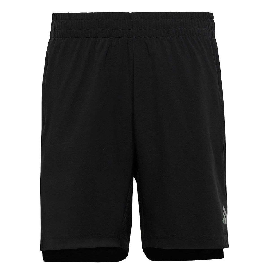 Kids adidas Shorts | Adidas Boys Aeroready 3 Stripes Woven Shorts Black