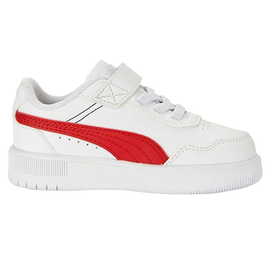 Kids PUMA Toddlers Shoes | Puma Court Ultra Toddlers Shoes White/Red