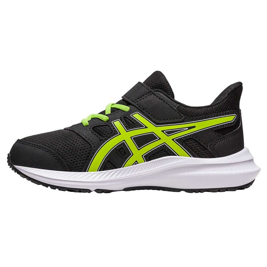 Kids Asics Boys Shoes | Asics Jolt 4 Ps Kids Running Shoes Black/Green