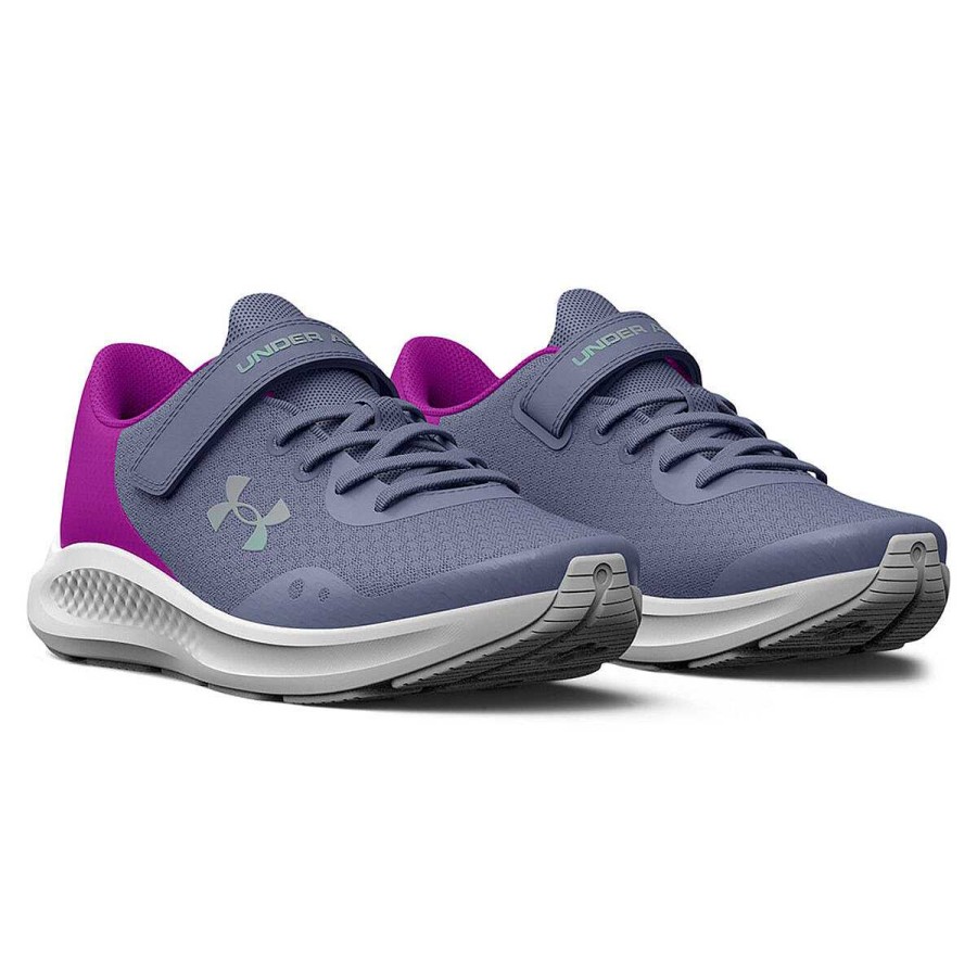 Kids Under Armour Training | Under Armour Charged Pursuit 3 Ps Kids Running Shoes Purple/Silver