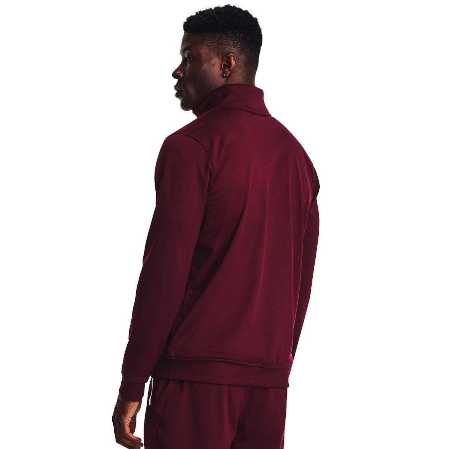 Men Under Armour Hoodies & Sweatshirts | Under Armour Mens Sportstyle Tricot Jacket Maroon