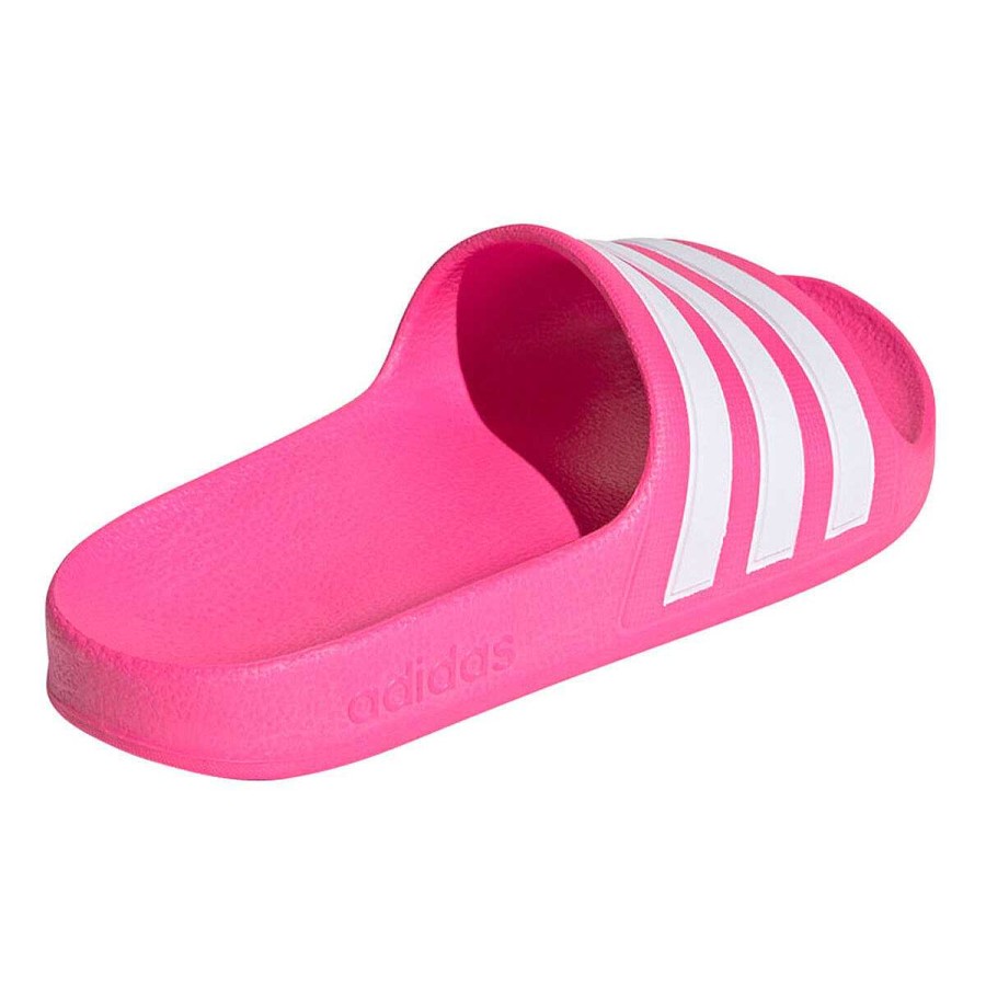 Kids adidas Slides And Thongs | Adidas Adilette Aqua Kids Slides Pink/White