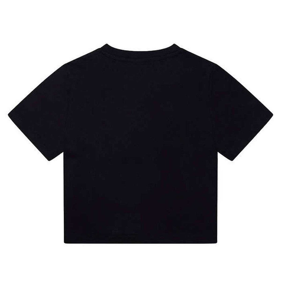 Kids Ellesse Tees & Tops | Ellesse Girls Riserva Cropped Tee 10 Black