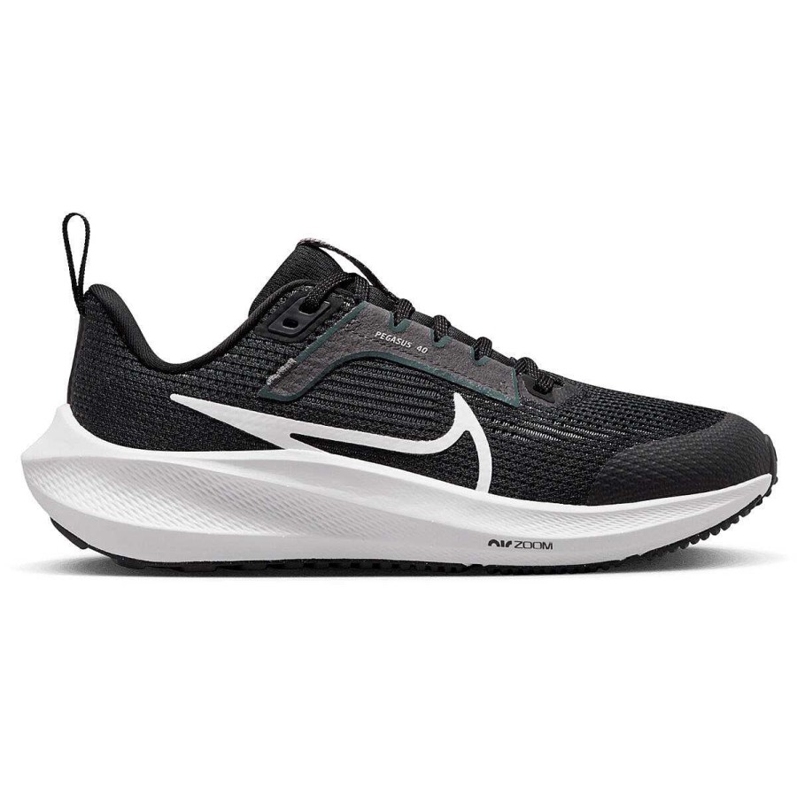 Kids Nike Running | Nike Air Zoom Pegasus 40 Kids Running Shoes Black/White