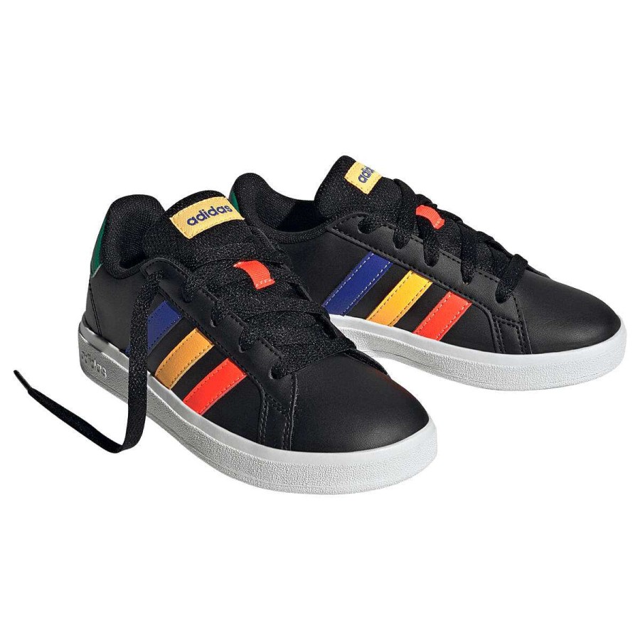 Kids adidas Boys Shoes | Adidas Grand Court 2.0 Kids Casual Shoes Us 7 Black/Blue