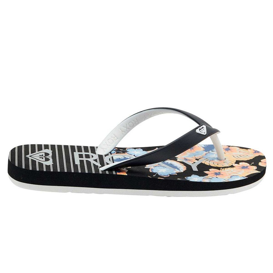 Kids ROXY Slides And Thongs | Roxy Tahiti 7 Gs Girls Thongs Black/Blue