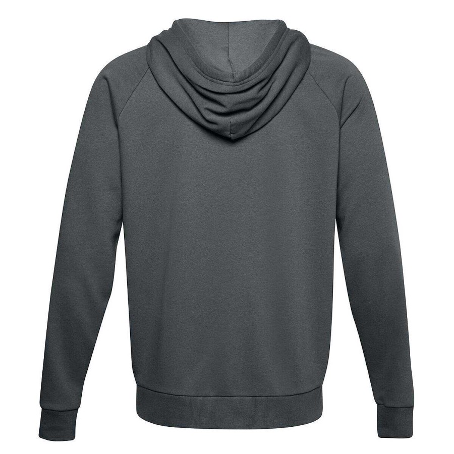 Men Under Armour Hoodies & Sweatshirts | Under Armour Mens Rival Full Zip Cotton Hoodie Grey