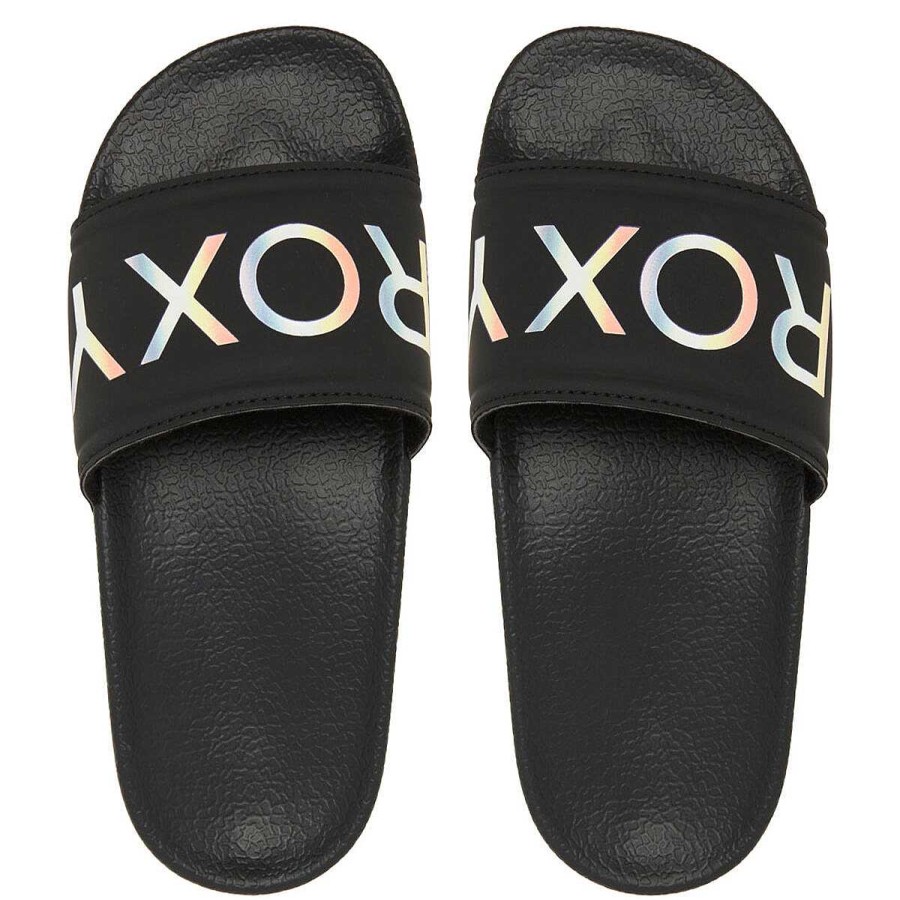 Kids ROXY Girls Shoes | Roxy Slippy 2 Gs Girls Slides Black