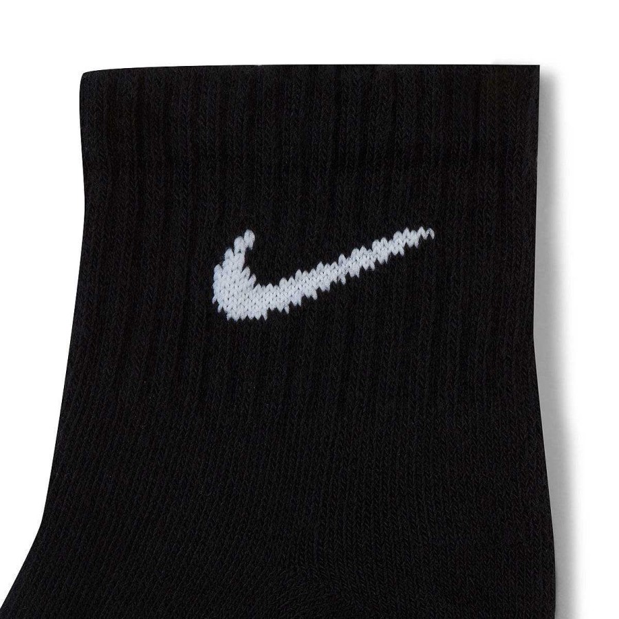 Men Nike Socks | Nike Cotton Quarter 3 Pack Socks Black