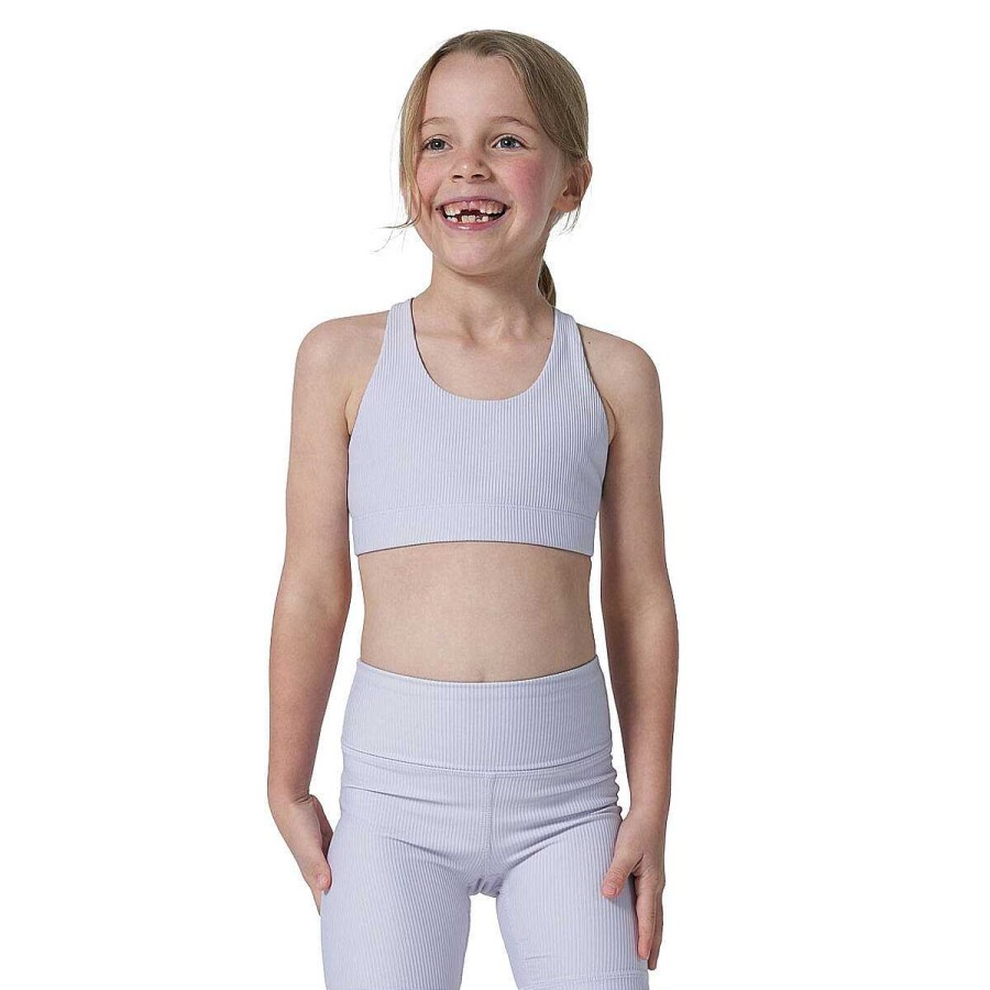 Kids ELL&VOO Bras & Crops | Ell & Voo Junior Girls Trinity Crop Top Lilac