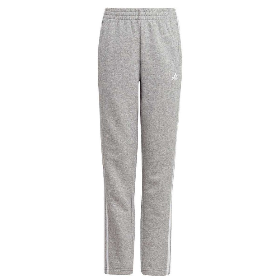 Kids adidas Track Pants | Adidas Kids 3 Stripes Fleece Jogger Pants Grey/White