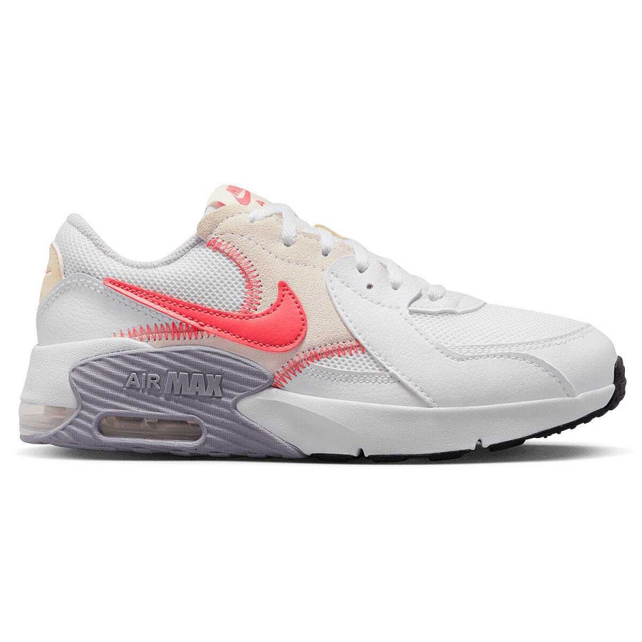 Kids Nike Girls Shoes | Nike Air Max Excee Gs Kids Casual Shoes White/Pink