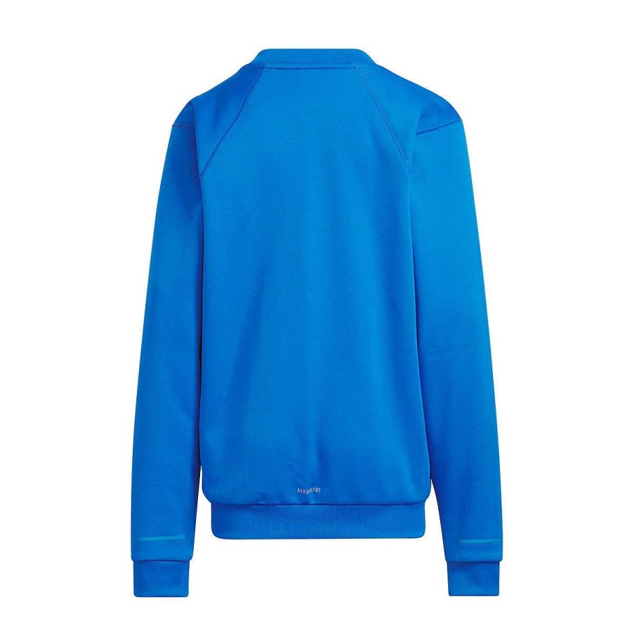 Kids adidas Hoodies & Sweatshirts | Adidas Kids Aeroready Train Essentials Logo Long-Sleeve Tee Blue/White