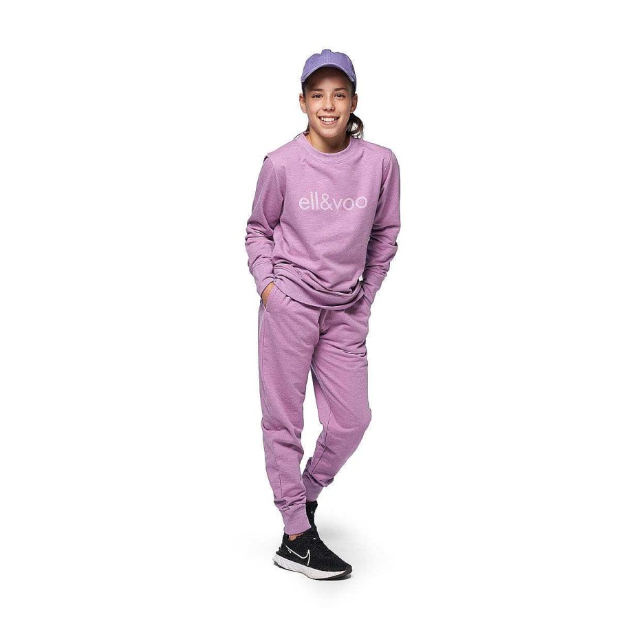 Kids ELL&VOO Track Pants | Ell & Voo Junior Girls Gym Class Track Pants Purple