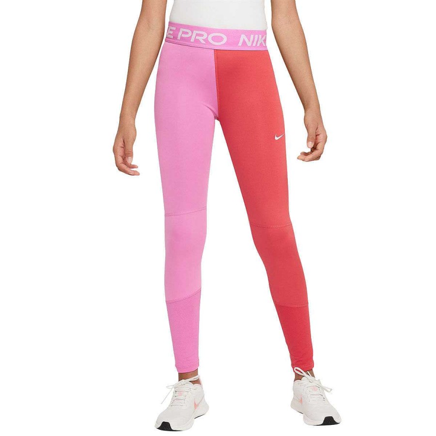 Kids Nike Tights | Nike Pro Girls Leggings Red/Pink