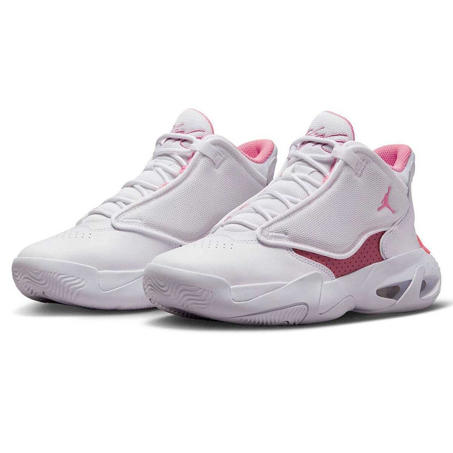 Kids Jordan Basketball | Nike Jordan Max Aura 4 Gs Kids Basketball Shoes Us 7 White/Coral