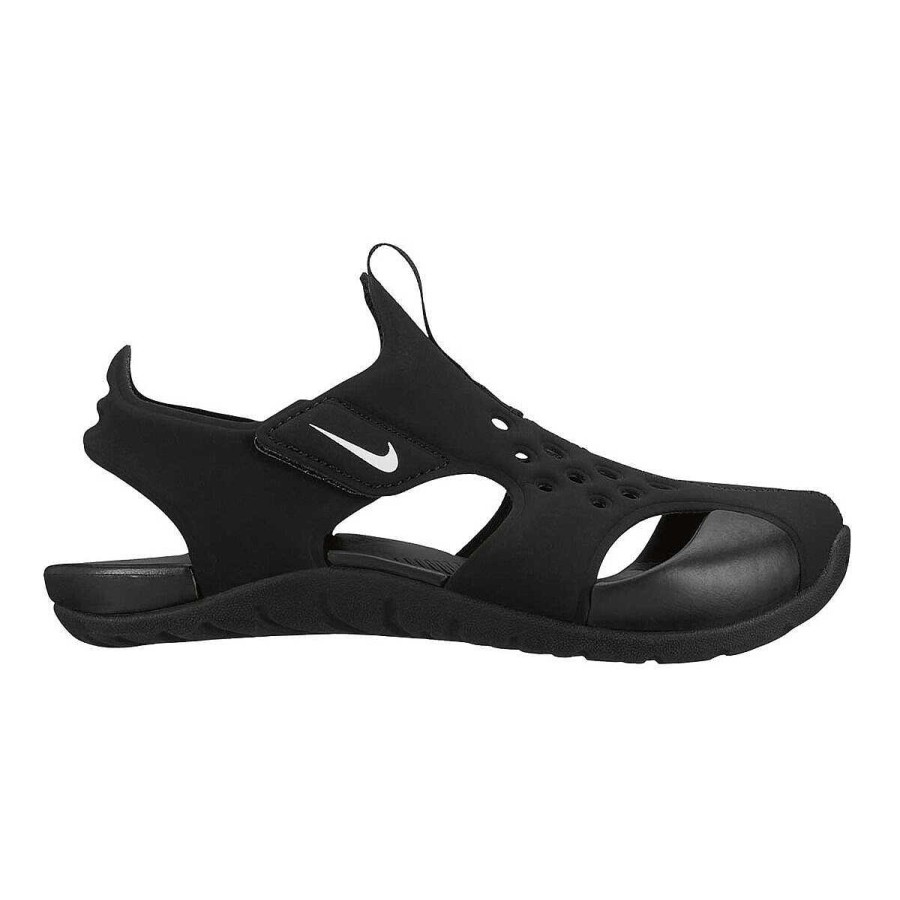 Kids Nike Slides And Thongs | Nike Sunray Protect 2 Ps Junior Ps Kids Sandals Black / White