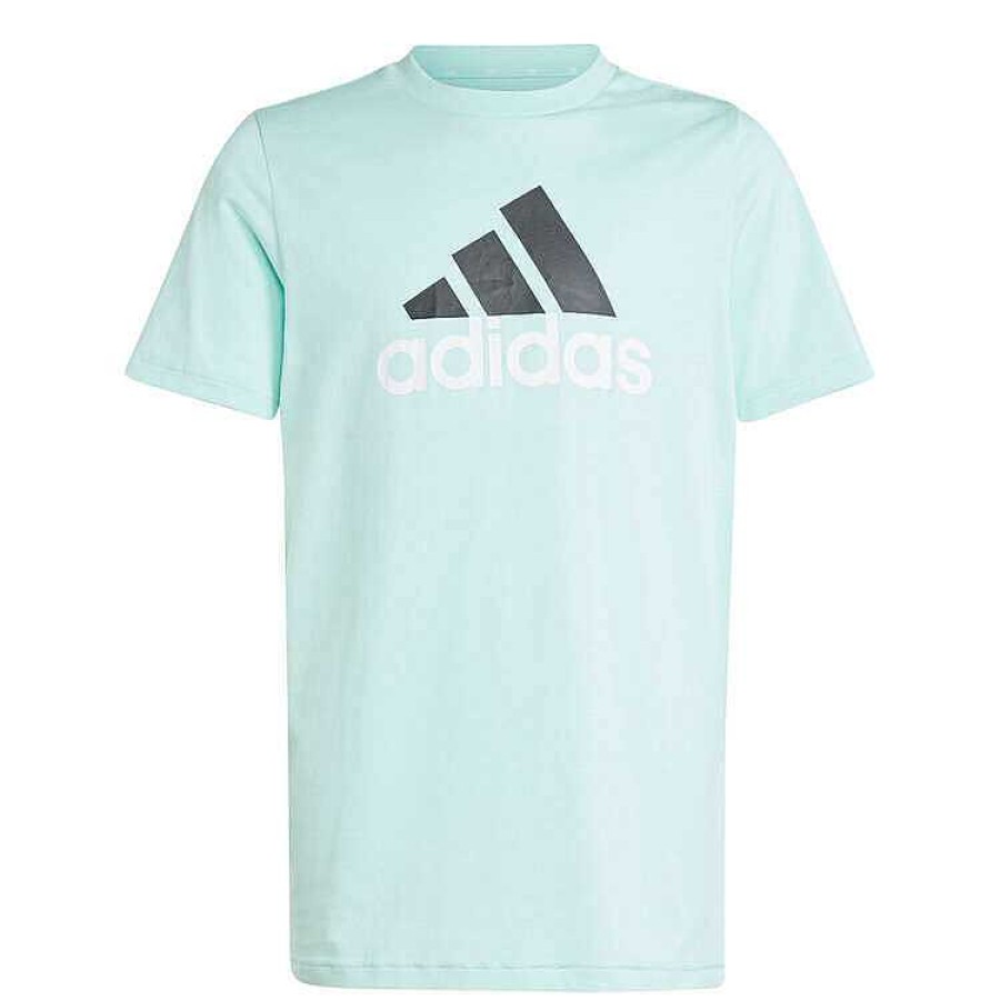 Kids adidas Tees & Tops | Adidas Kids Essentials 2 Colour Big Logo Tee Aqua