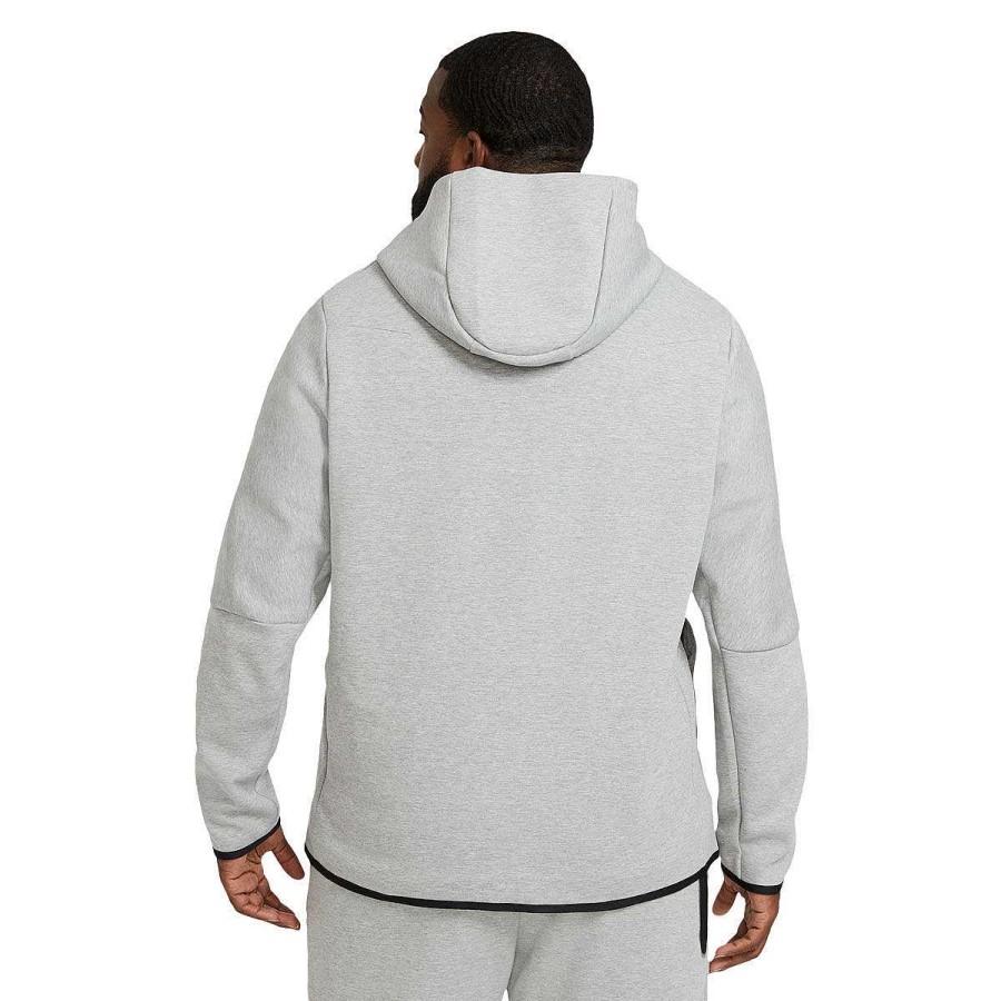 Men Nike Jackets | Nike Mens Sportswear Tech Fleece Full-Zip Hoodie Grey