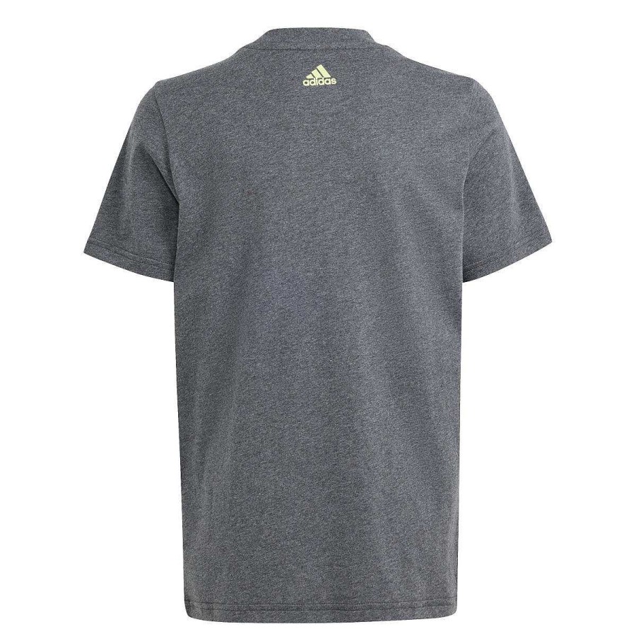 Kids adidas Tees & Tops | Adidas Kids Essentials 2 Colour Big Logo Tee Grey