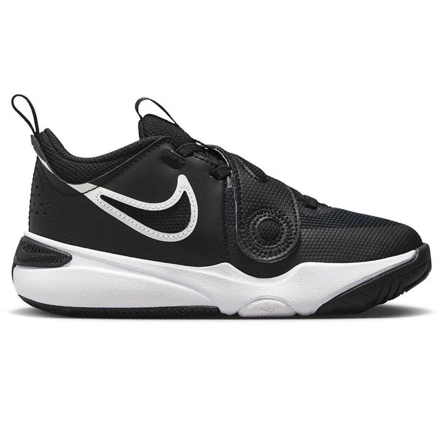 Kids Nike Basketball | Nike Team Hustle D 11 Ps Kids Basketball Shoes Black/White