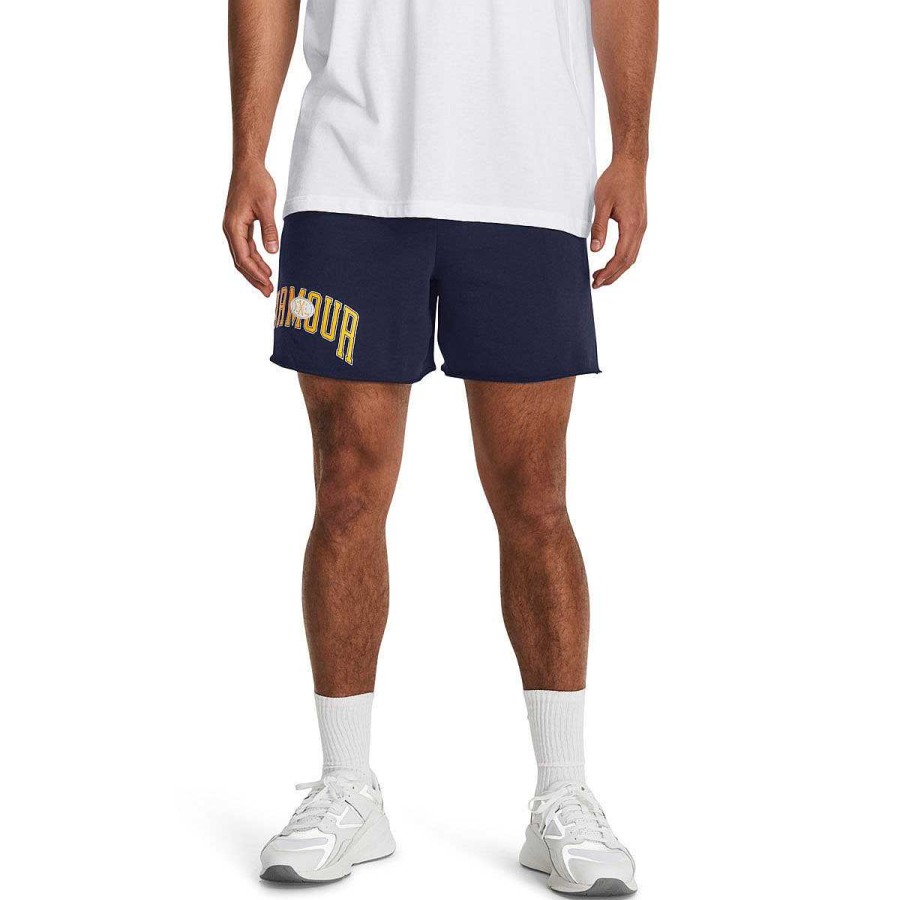 Men Under Armour Shorts | Under Armour Ua Rival Terry 6-Inch Shorts Navy