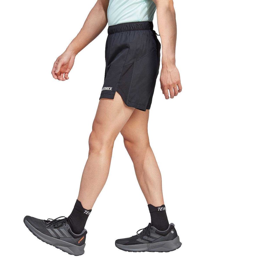 Men Terrex Track Pants | Adidas Terrex Mens Multi Trail Running Shorts Black