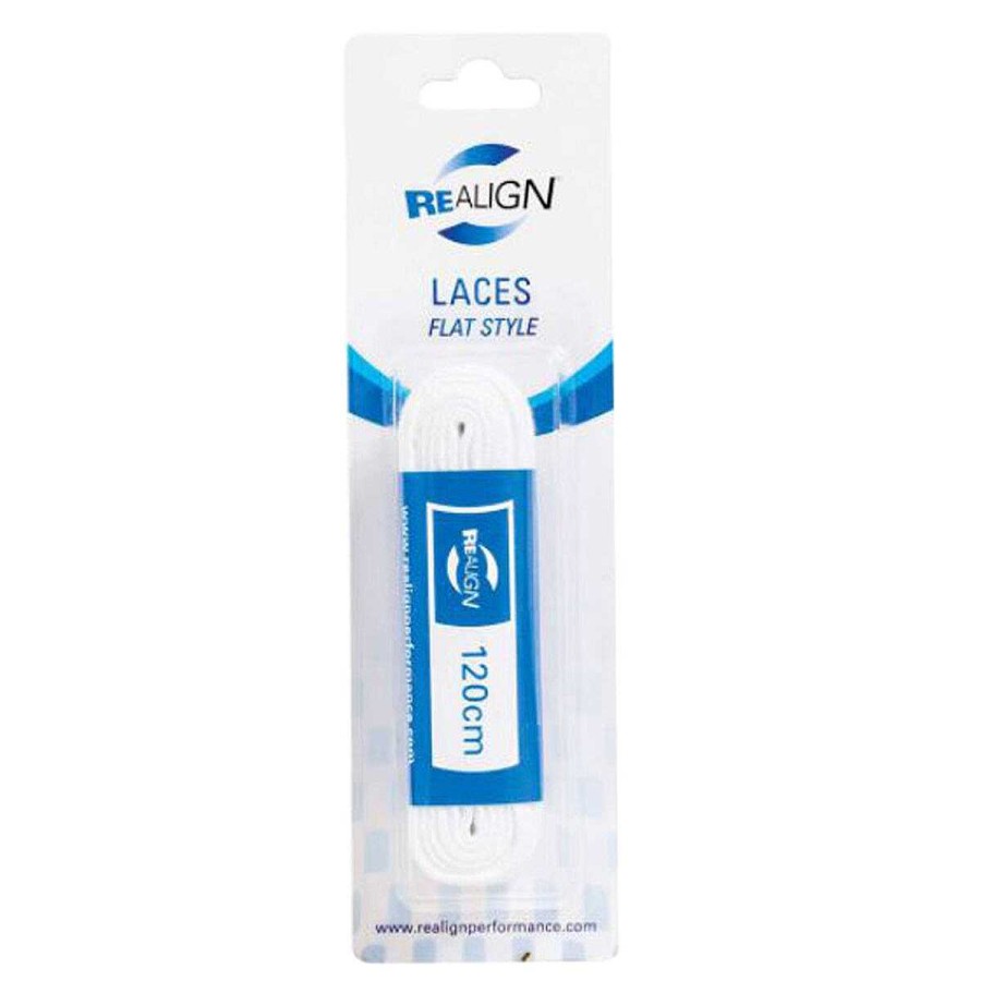 Men Realign Socks | Realign 120Cm Flat Shoe Laces White