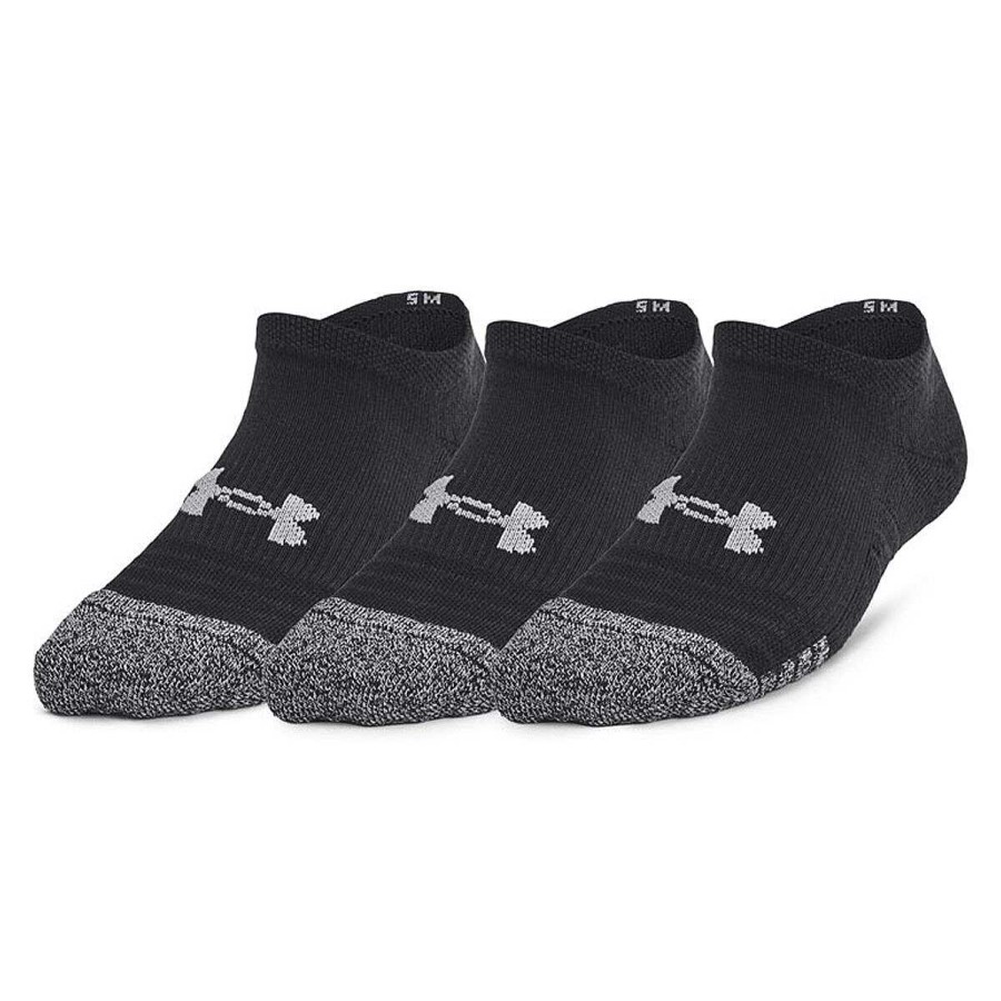 Men Under Armour Socks | Under Armour Kids Heatgear No Show Socks 3 Pack Black