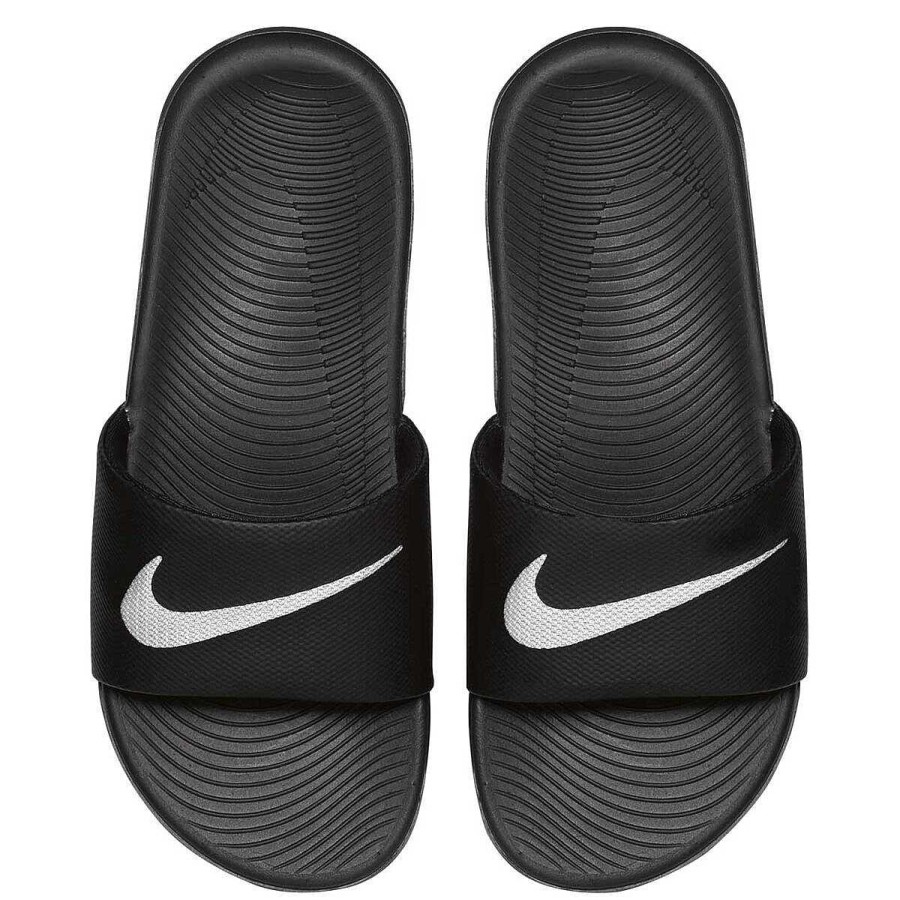 Kids Nike Slides And Thongs | Nike Kawa Gs Boys Slides Black