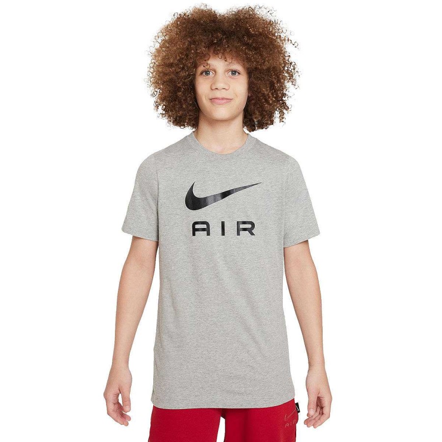 Kids Nike Activewear | Nike Air Boys Sportswear Graphic Tee Grey