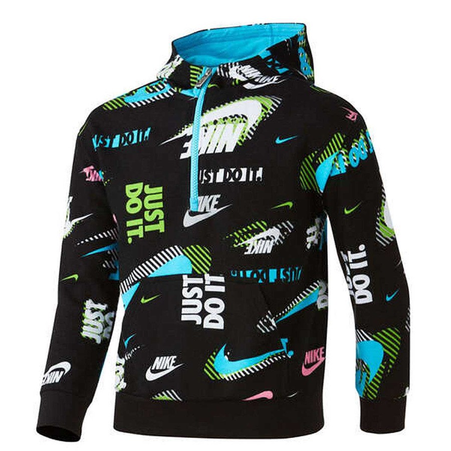 Kids Nike Hoodies & Sweatshirts | Nike Boys Active Joy French Terry Pullover Hoodie Black