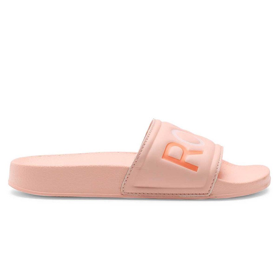 Kids ROXY Slides And Thongs | Roxy Slippy 2 Girls Slides Peach