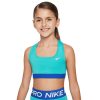 Kids Nike Bras & Crops | Nike Girls Swoosh Sports Bra Green/Blue