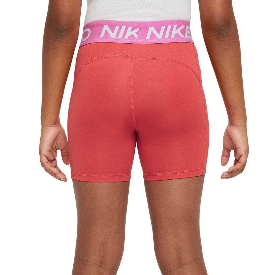 Kids Nike Shorts | Nike Pro Girls 3-Inch Shorts Red/Pink