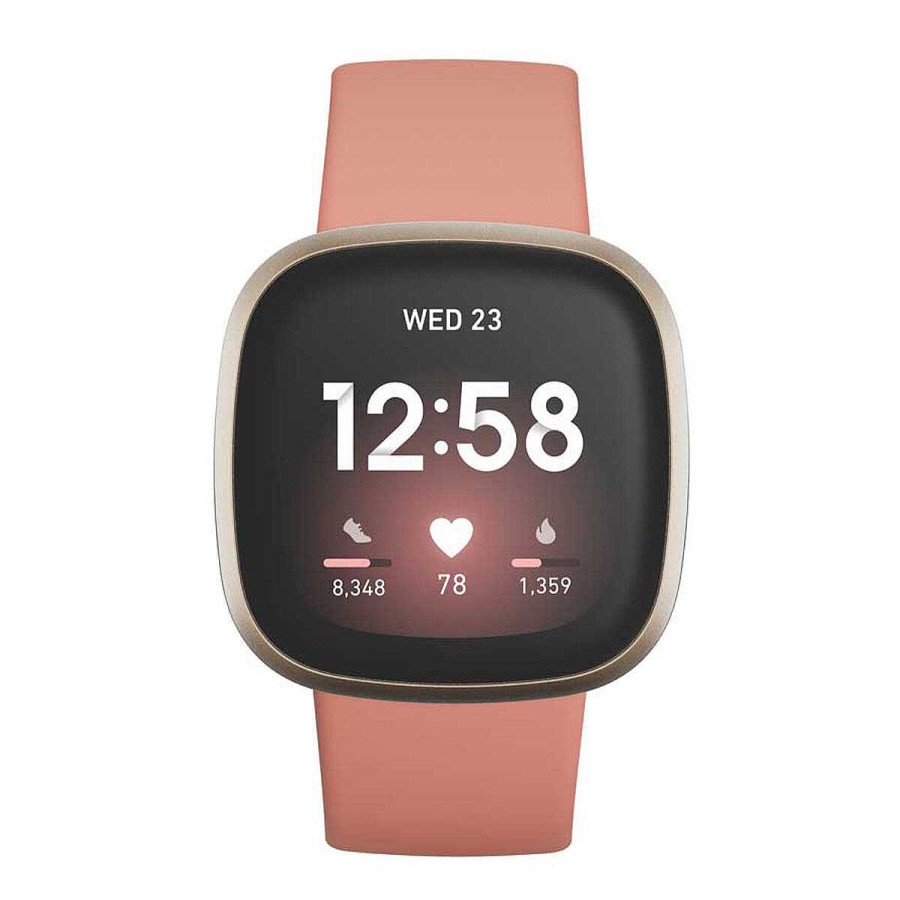 Men Fitbit Watches And Trackers | Fitbit Versa 3 - Pink Clay Gold