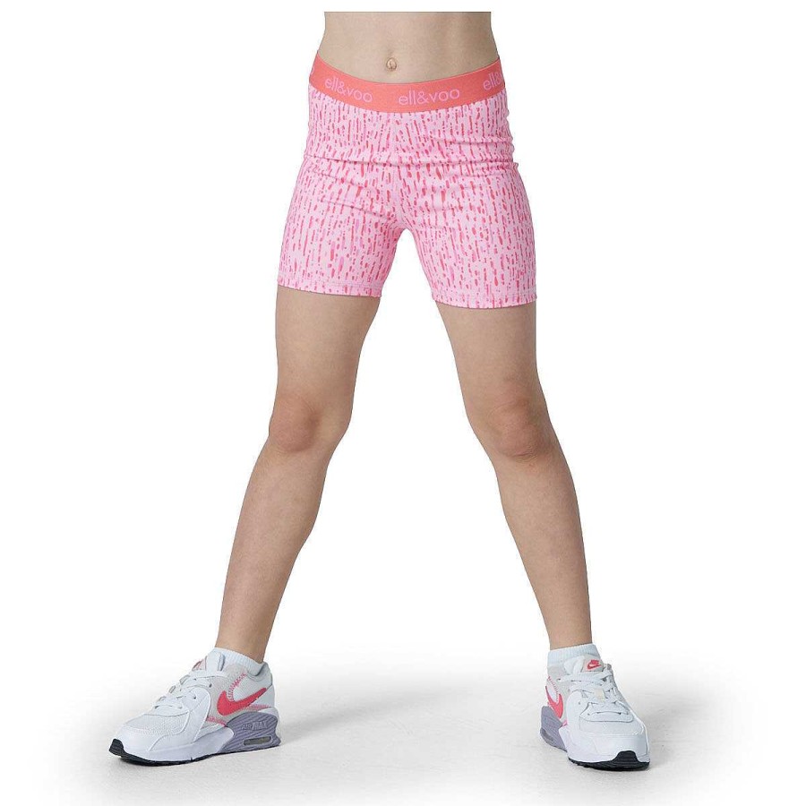 Kids ELL&VOO Shorts | Ell & Voo Junior Girls 4 Inch Short Tights Pink