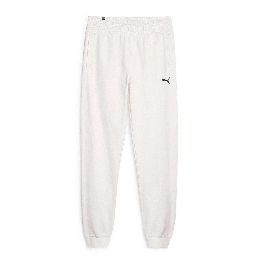 Men PUMA Track Pants | Puma Mens Better Essentials Fleece Sweatpants White