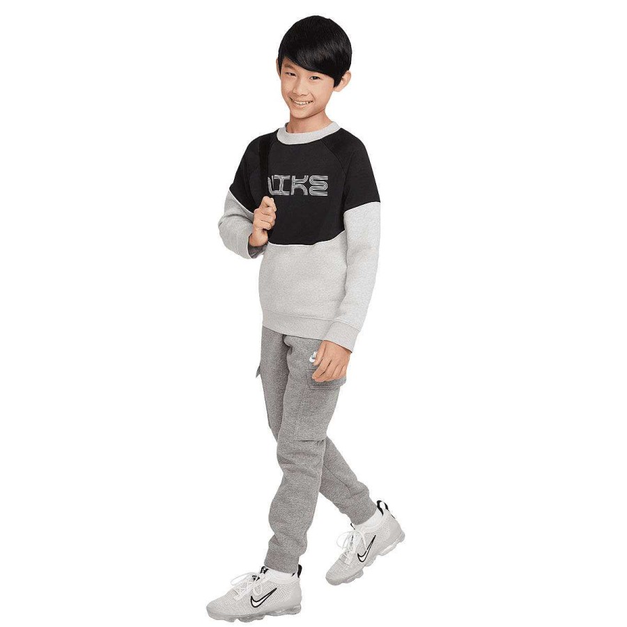 Kids Nike Hoodies & Sweatshirts | Nike Boys Sportswear Amplify Fleece Crew Xs Black