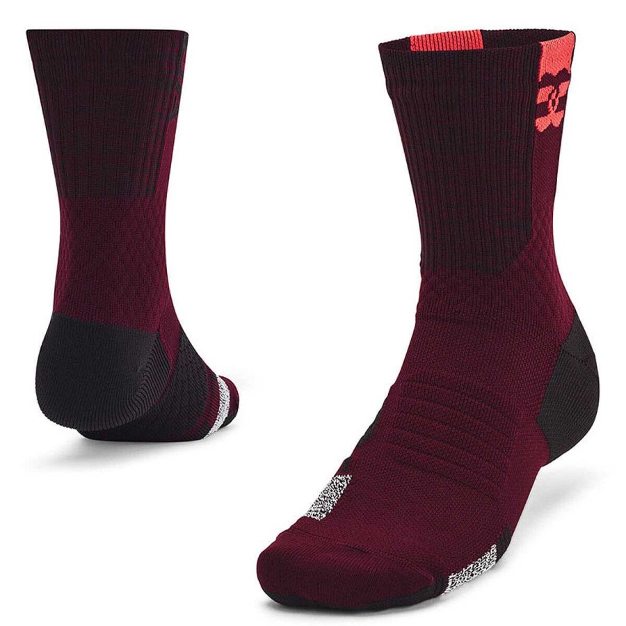 Men Under Armour Socks | Under Armour Armourdry Playmaker Socks 1-Pack Red