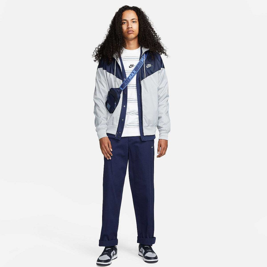 Men Nike Jackets | Nike Mens Sportswear Windrunner Jacket Grey/Navy