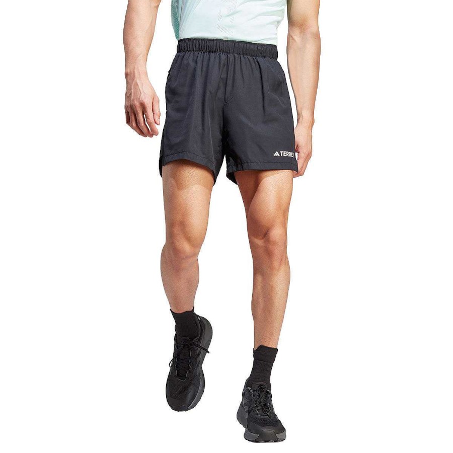 Men Terrex Track Pants | Adidas Terrex Mens Multi Trail Running Shorts Black