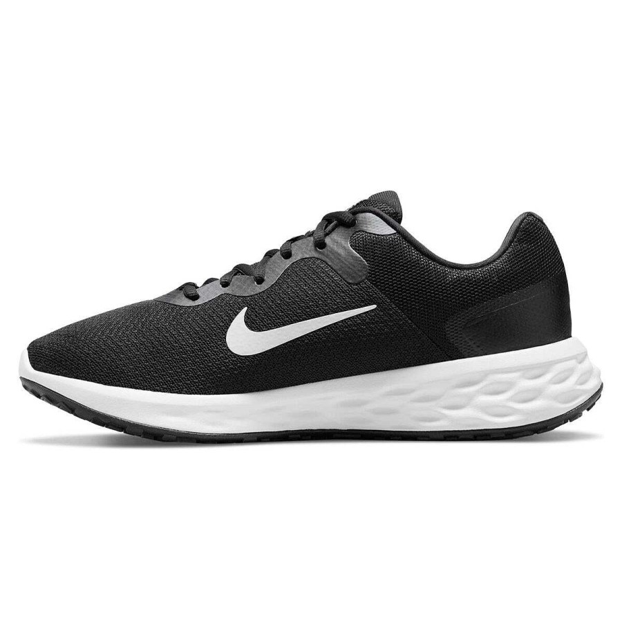 Kids Nike School Shoes | Nike Revolution 6 Next Nature 4E Mens Running Shoes Black/White